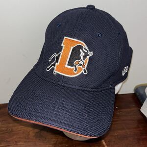 Stretch Navy Blue MILB new era fitted Bull Durham Bulls baseball cap L/XL